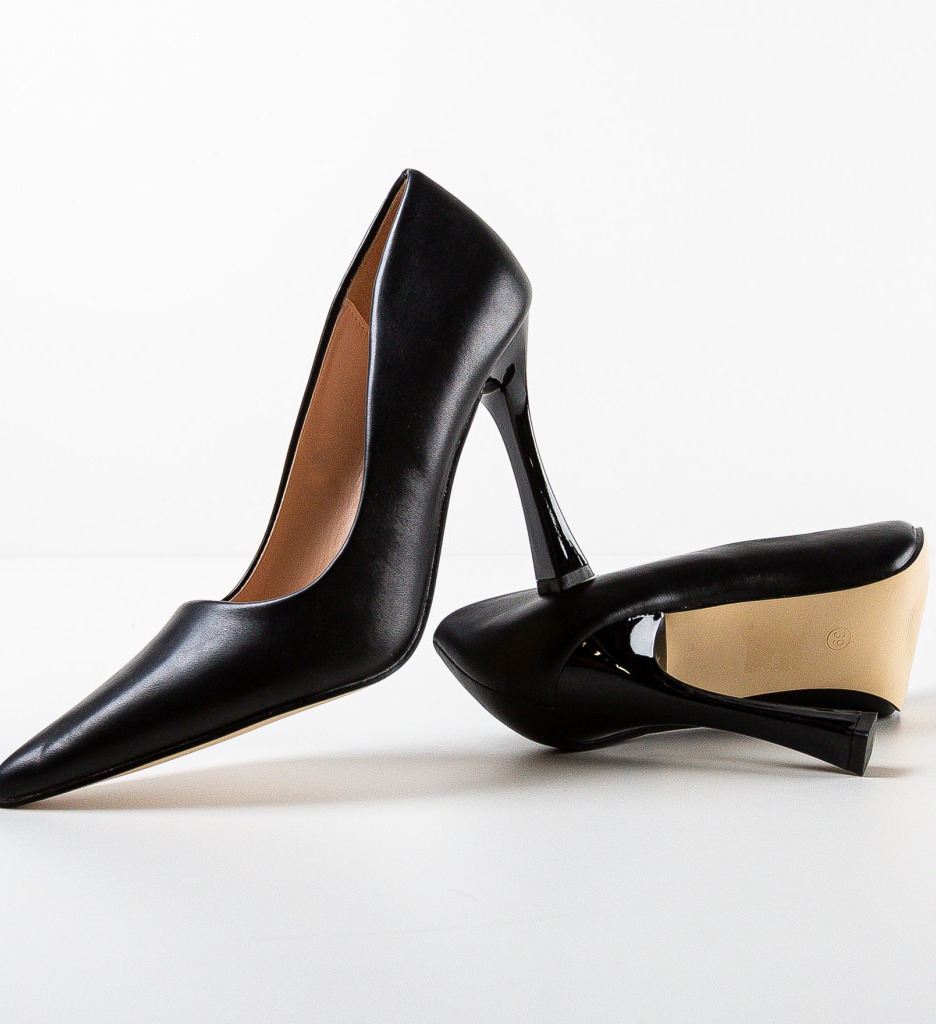 Pantofi cu Toc Pakun Negri – Eleganță Asigurată - imagine 8