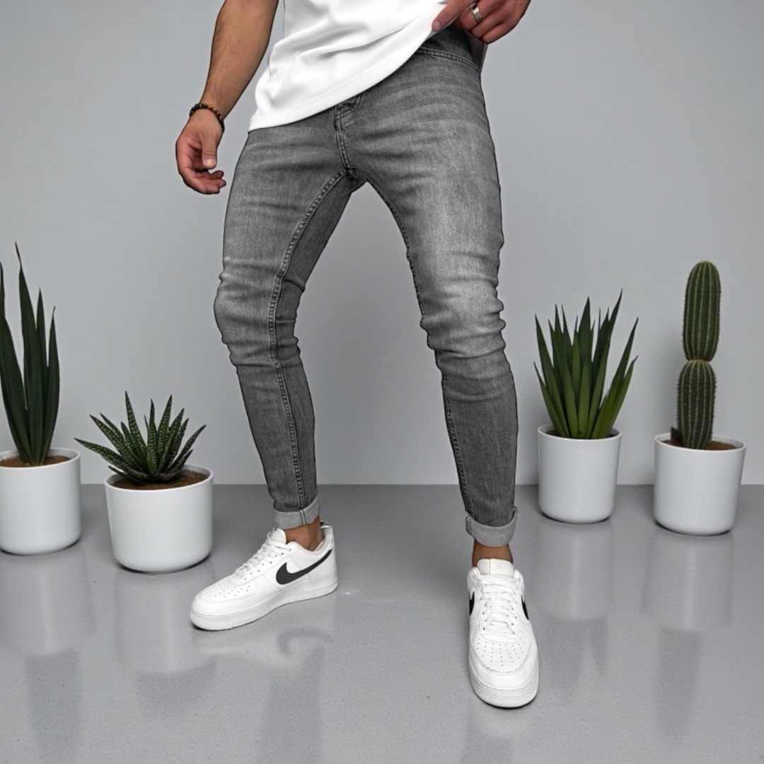 Blugi bărbați conici elastici