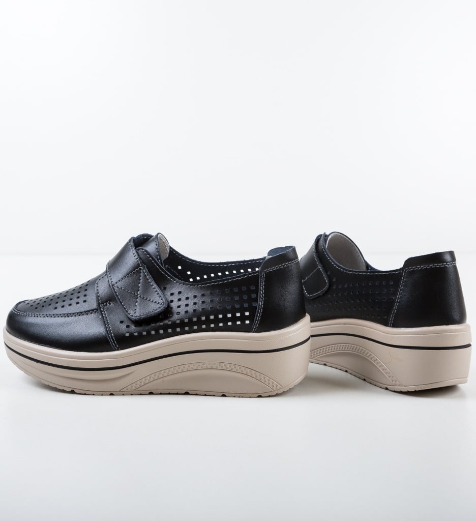 Pantofi Casual Rezolito Negri Confort - imagine 8