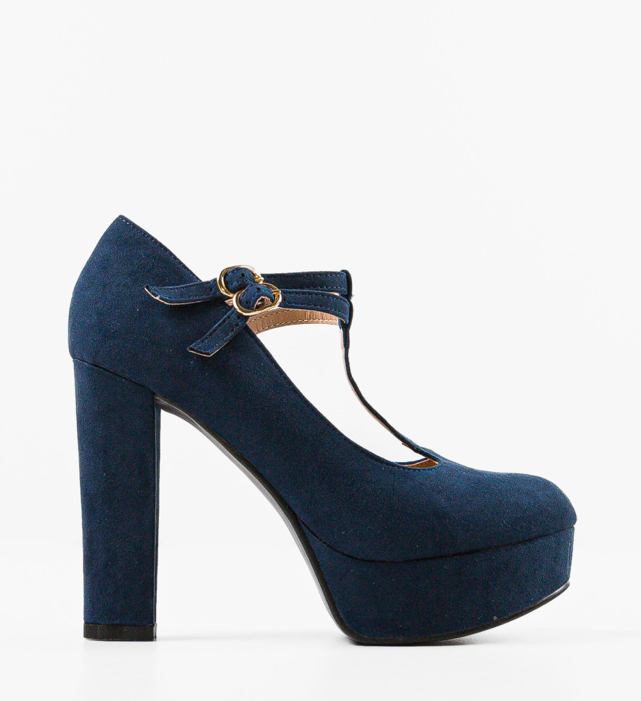 Pantofi Dama Bleumarin cu Toc - Eleganță Summers - imagine 5