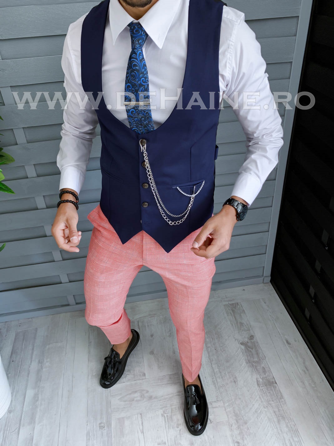 Compleu Barbati Elegant Vesta si Pantaloni Slim