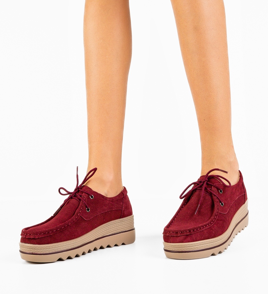 Pantofi Casual Sagrio Grena - Stil și Confort