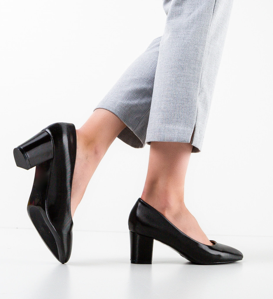 Pantofi Eleganti Bone Negri | Toc Subtire