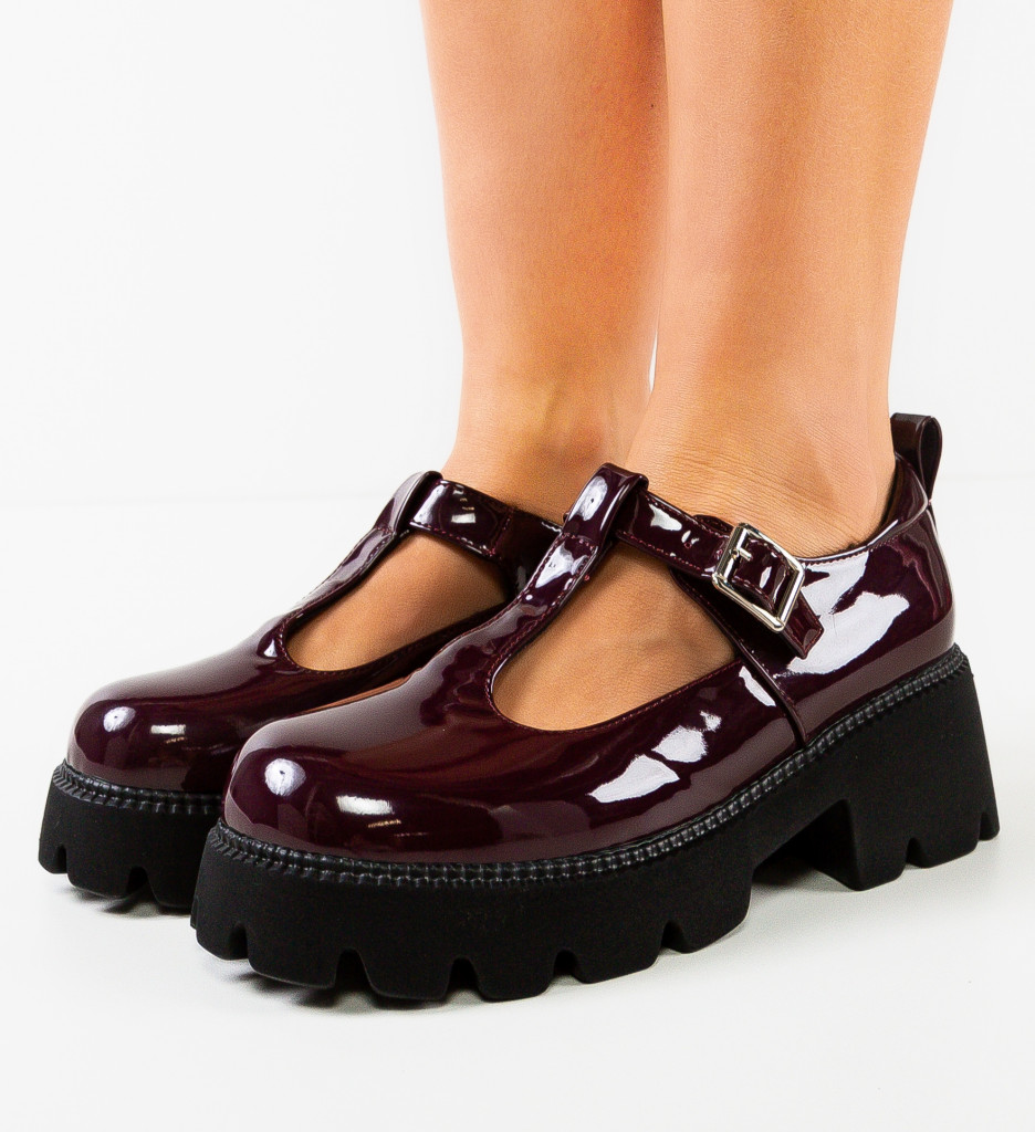 Pantofi Casual Dama Grena Longina - Eleganță Zilnică