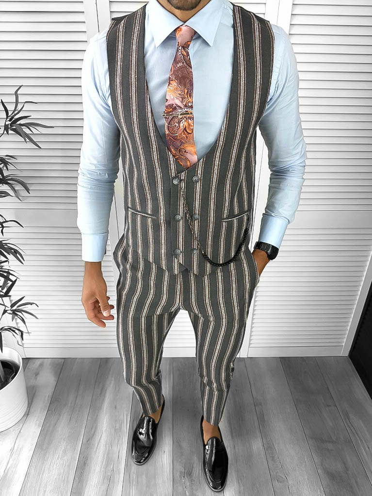 Vestă bărbătească office slim fit