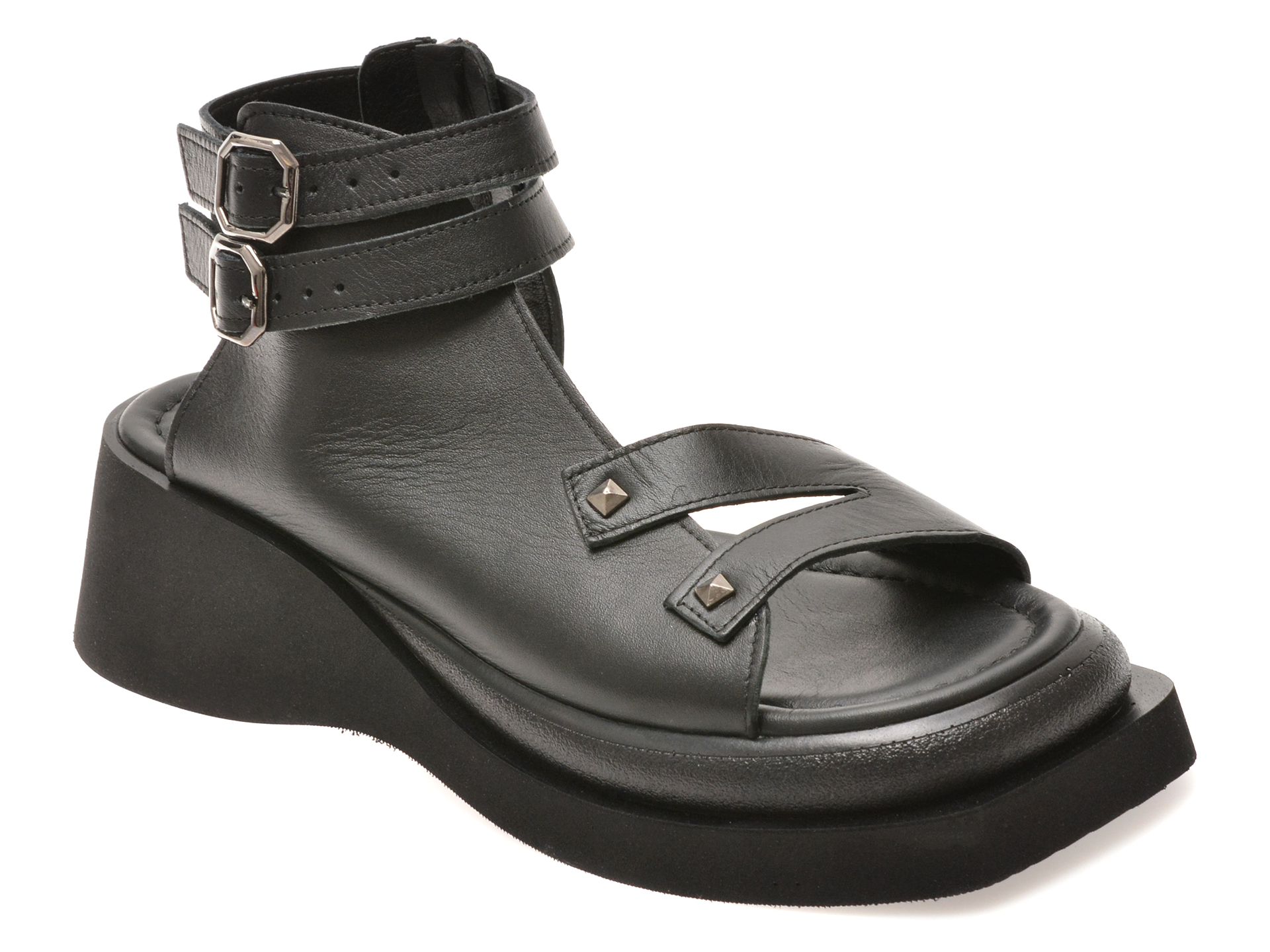 Sandale GRYXX Negre din Piele Naturală