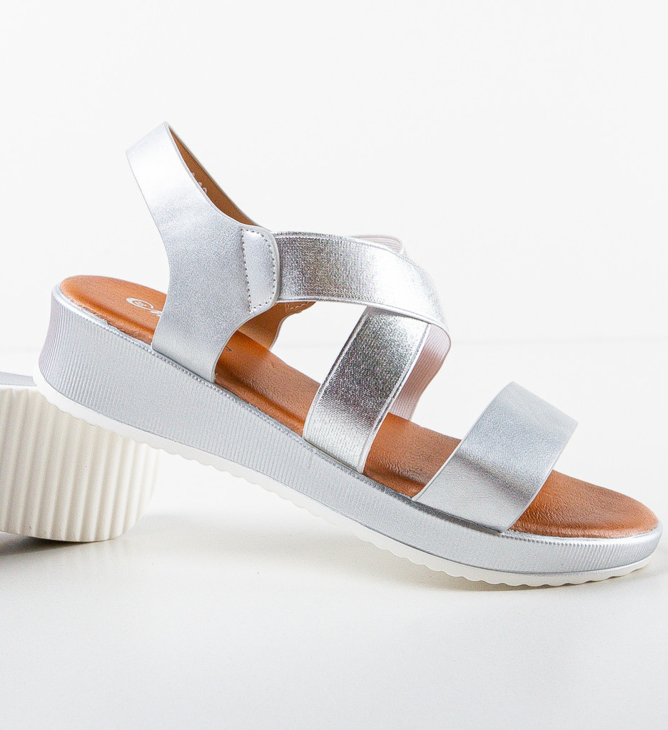 Platforme Dama Banba Argintii | Stil Elegant - imagine 6