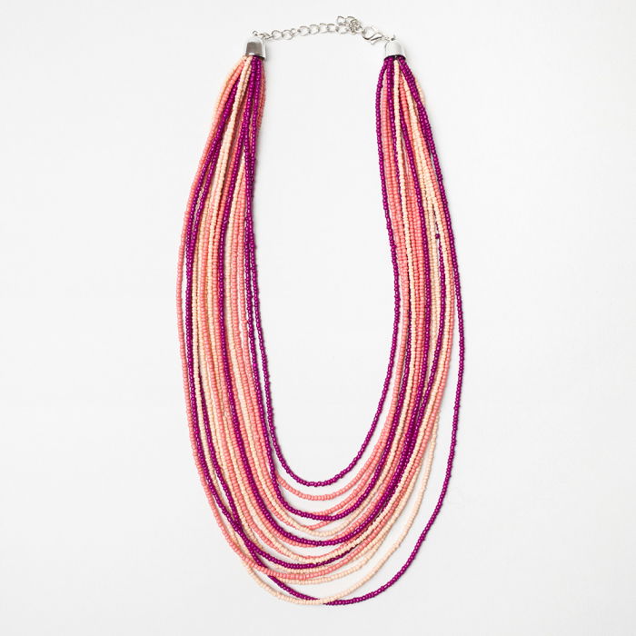 Colier Elegant Margelute Roz Mov | Shopika