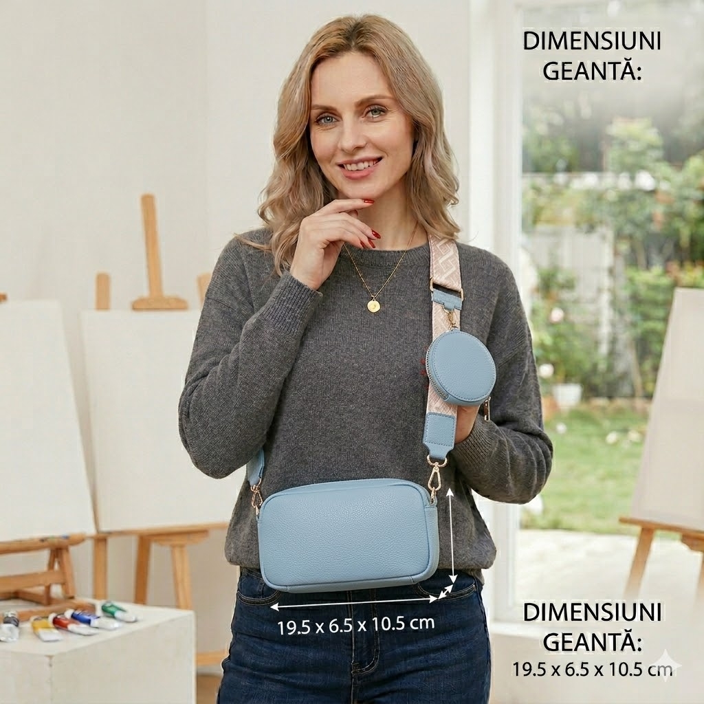 Geanta Dama Delis Nixie Albastru Practică - imagine 5