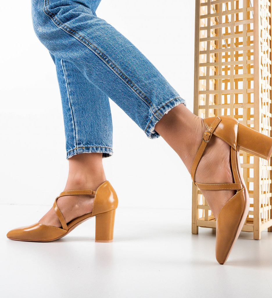 Pantofi Rahma Camel - Eleganță Premium - imagine 2