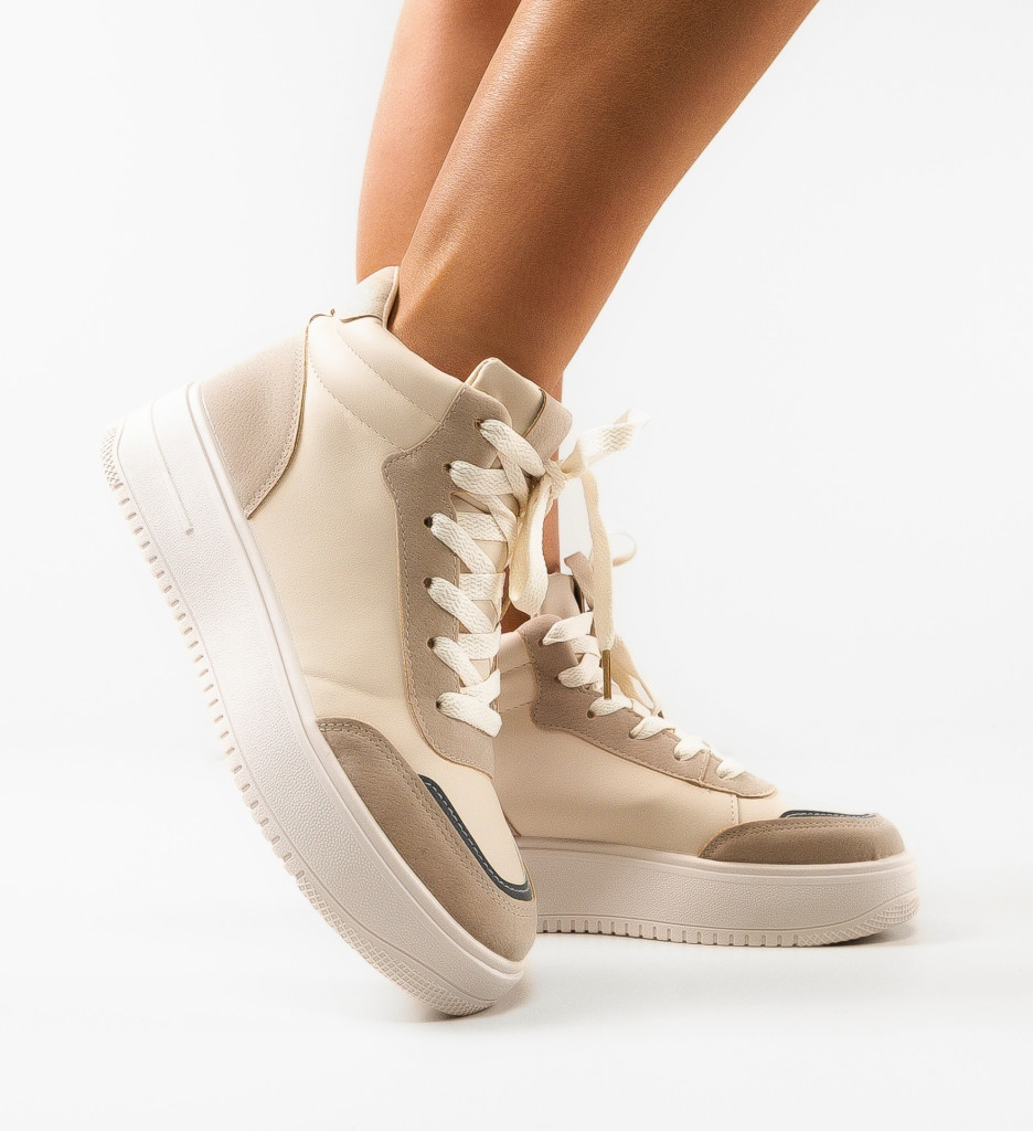 Sneakers Dama Sedio Bej | Confort și Stil - imagine 2