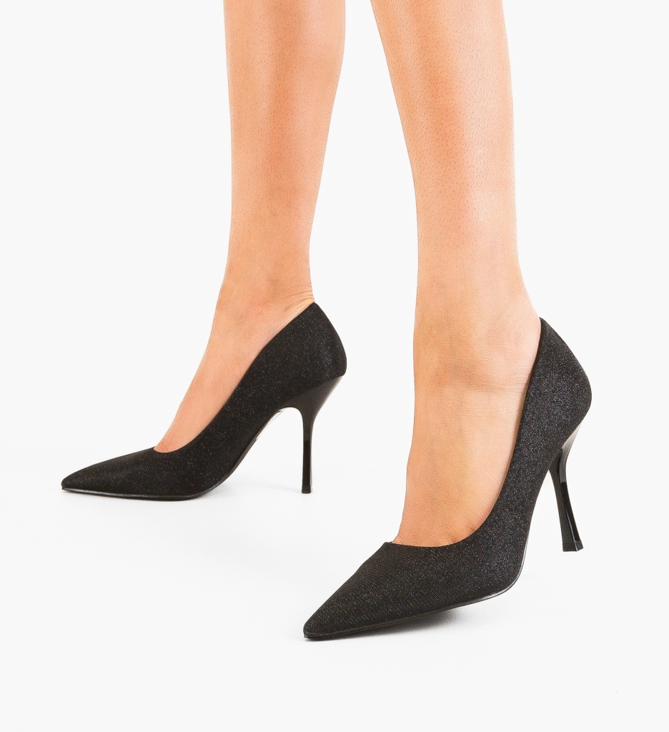 Pantofi Stiletto Moham Negri - Eleganță și Stil - imagine 2