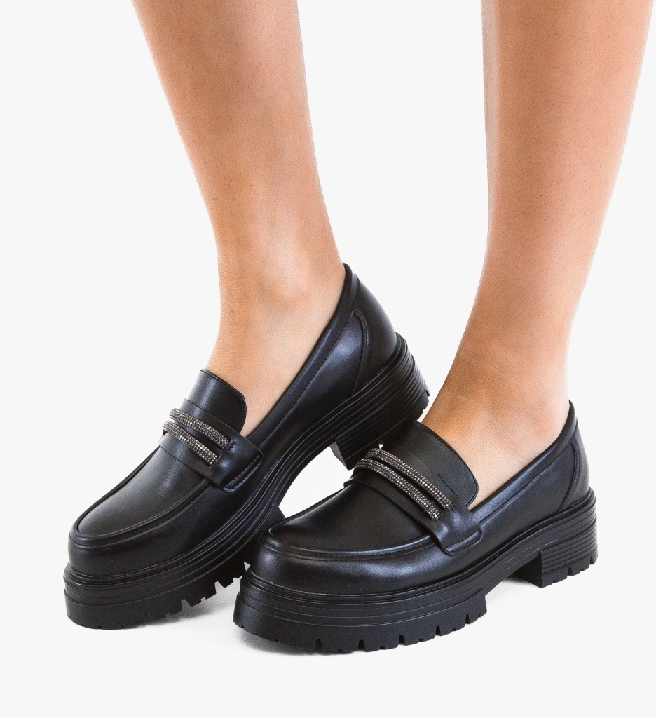 Pantofi Casual Dama Uster Negru – Confort și Stil - imagine 2