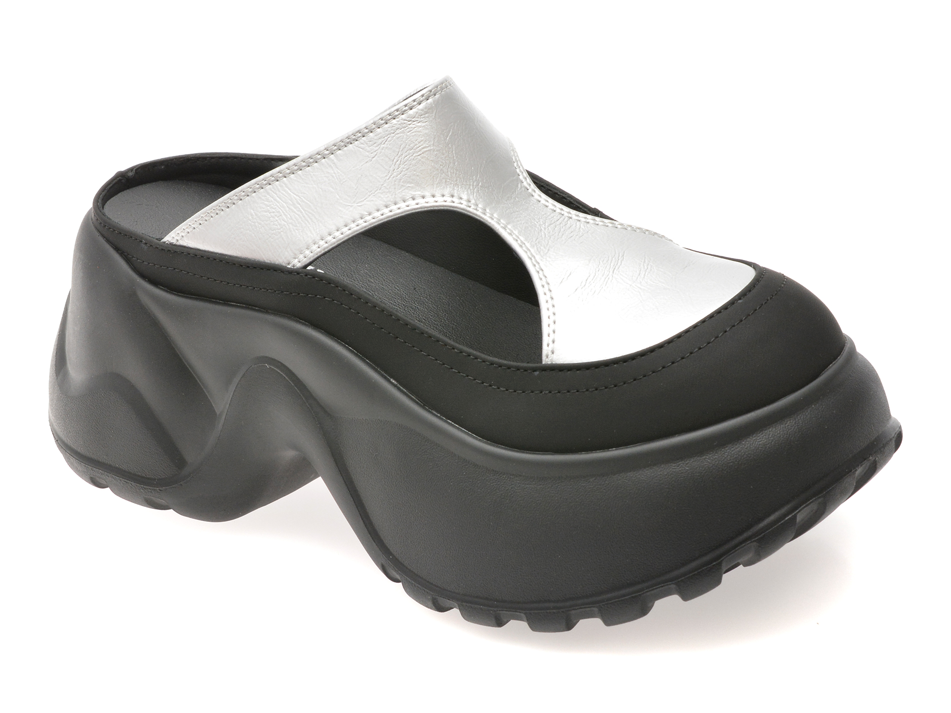 Papuci GRYXX Argintii 6350 Piele Naturală