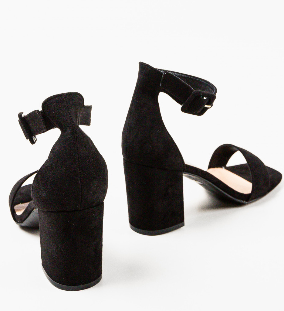Sandale cu Toc Franco Negre - Design Elegant - imagine 5