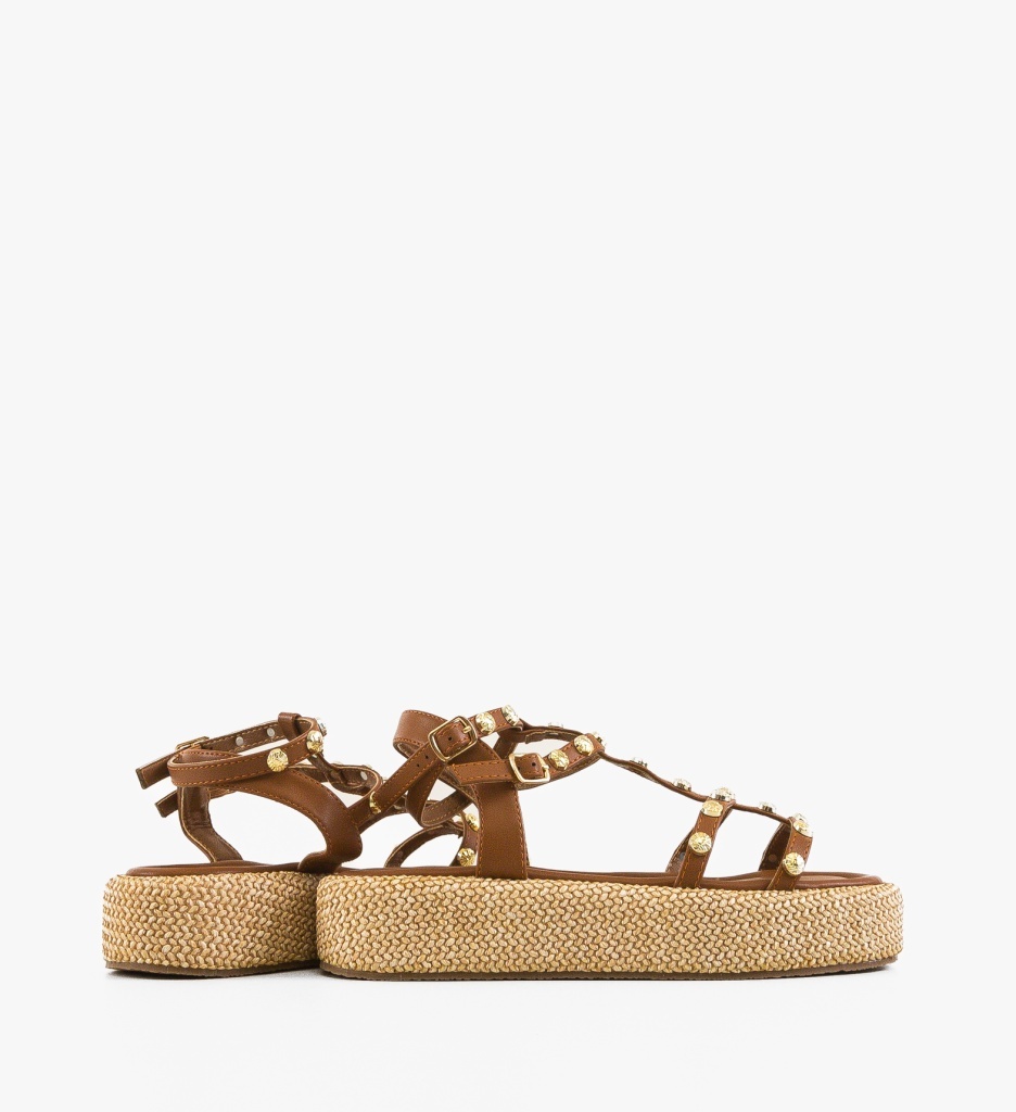 Sandale Dama Straw Camel - Stil și Confort pentru Vară - imagine 4