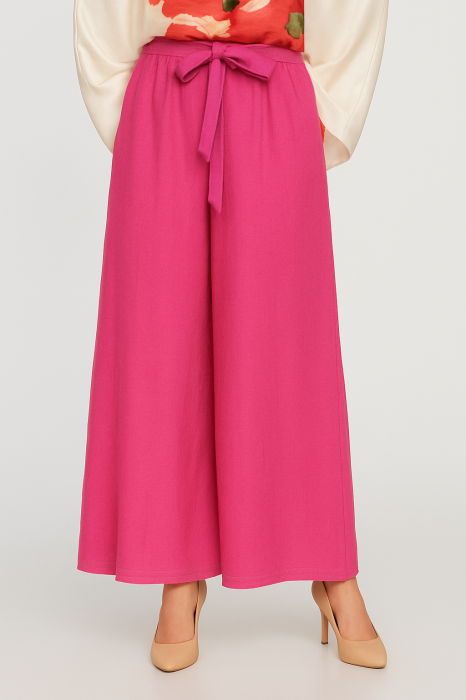 Pantaloni largi fucsia Shopika - confort și eleganță
