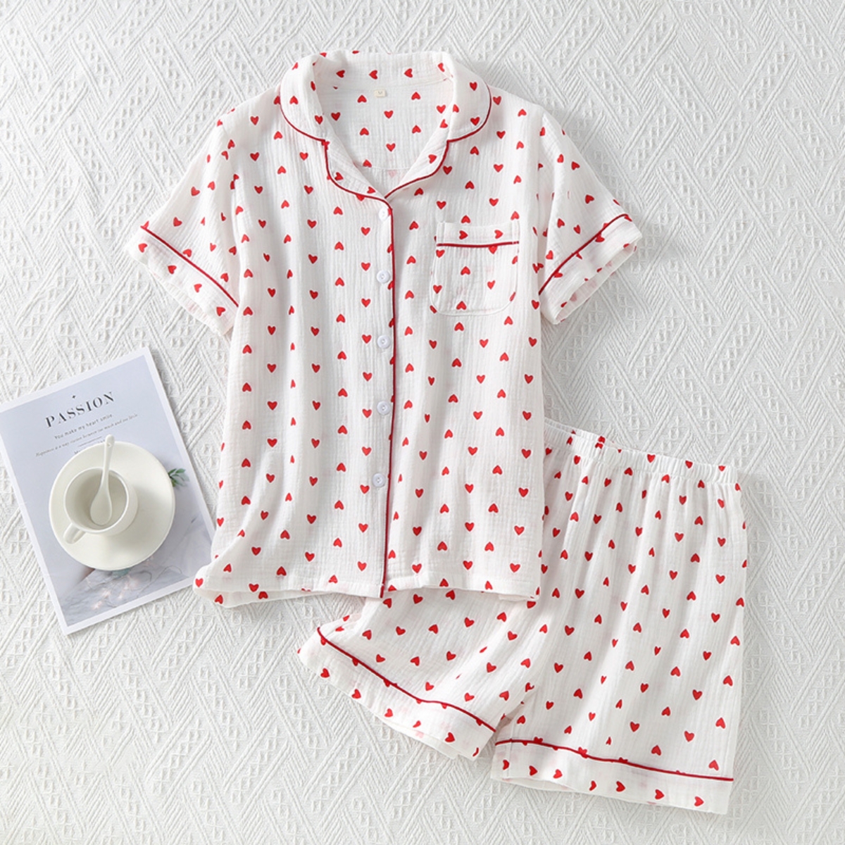 Pijama Dama Delis Sleepy Hearts 2 piese - imagine 2