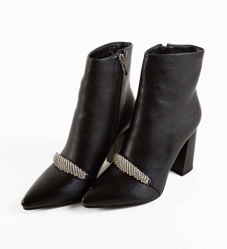 Botine Dama Schoorel Negre Elegante - imagine 7