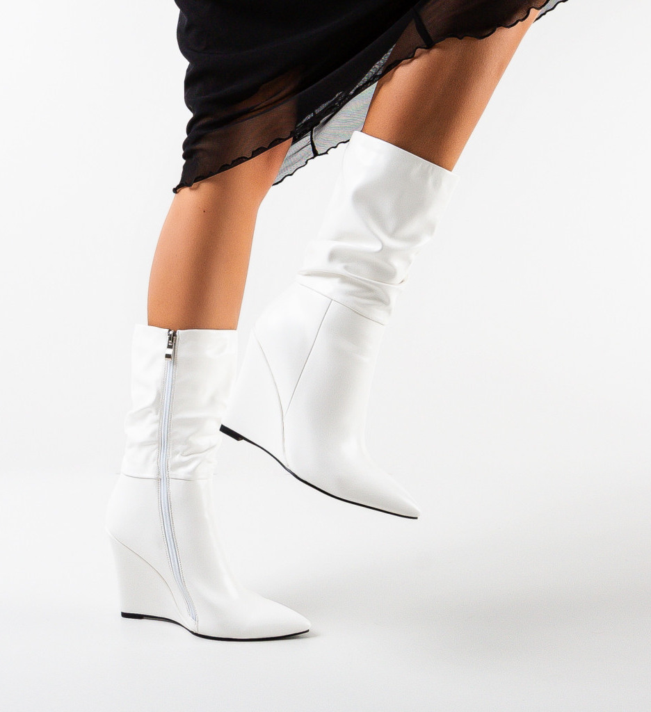 Botine Dama Freeman Albe | Stil Modern Versatil - imagine 4
