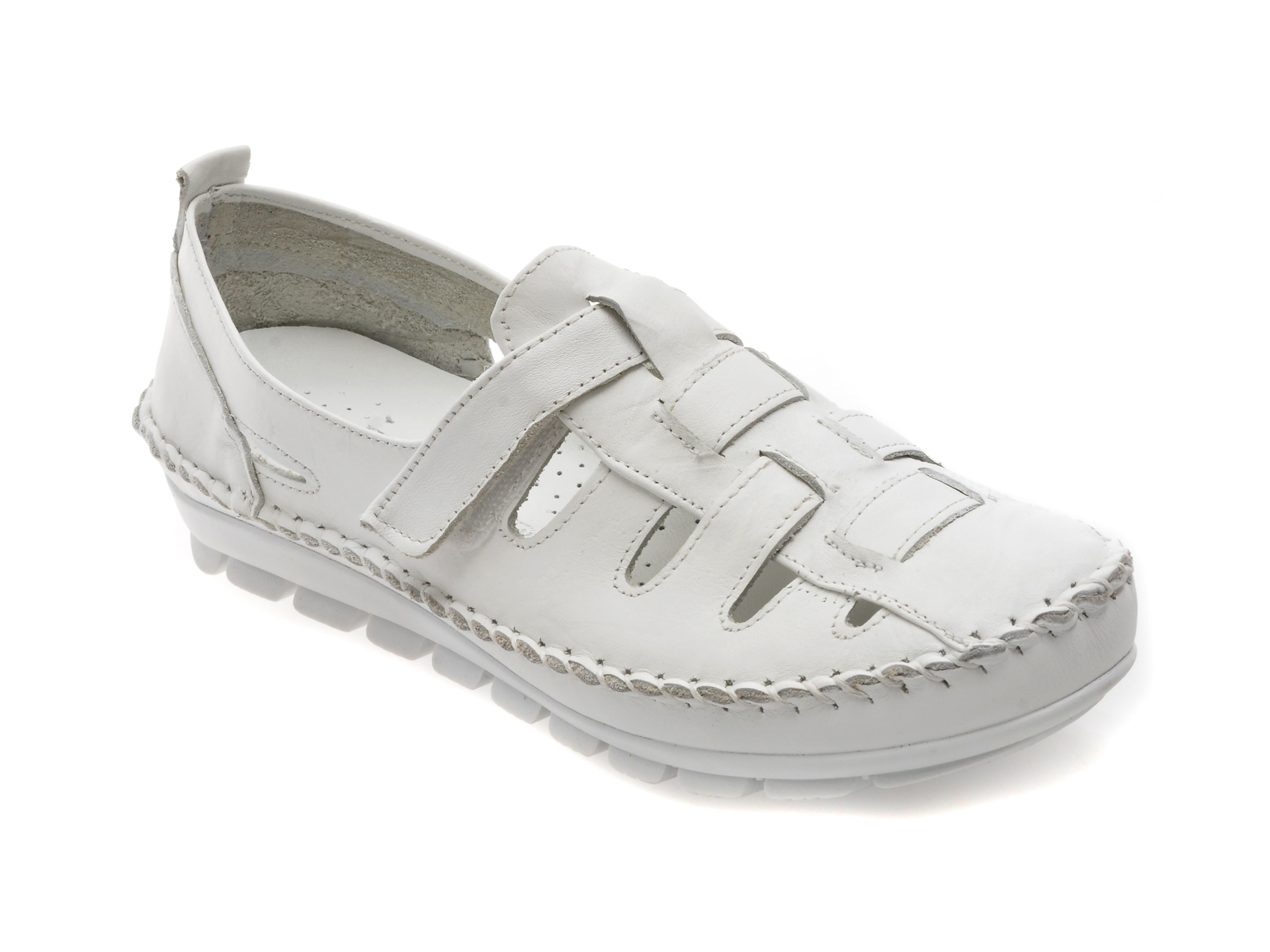 Pantofi FLAVIA PASSINI albi din piele naturală