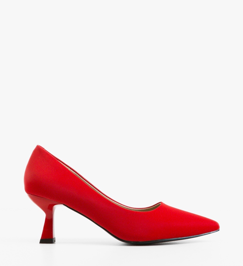 Pantofi cu toc Fyra rosii eleganți - imagine 6
