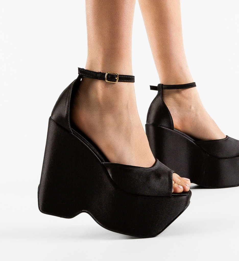 Sandale Platforme Dama Negre - Stil și Confort - imagine 2