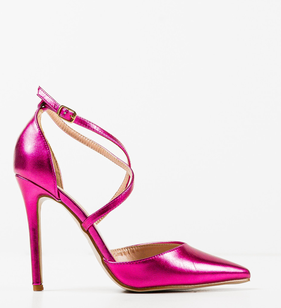 Pantofi Toc Arpat Fuchsia - Eleganță și Stil - imagine 4