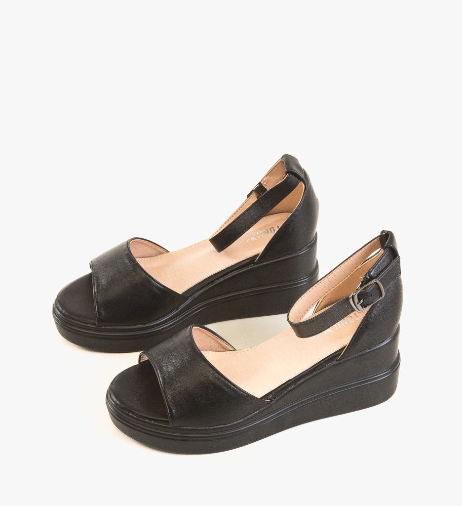 Sandale Platforme Honorus Negre | Eleganță și Confort - imagine 11