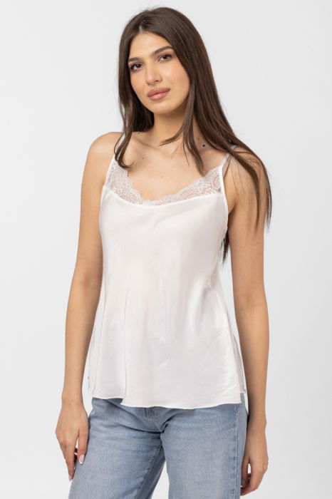 Bluza Eleganta Alba din Satin | Shopika