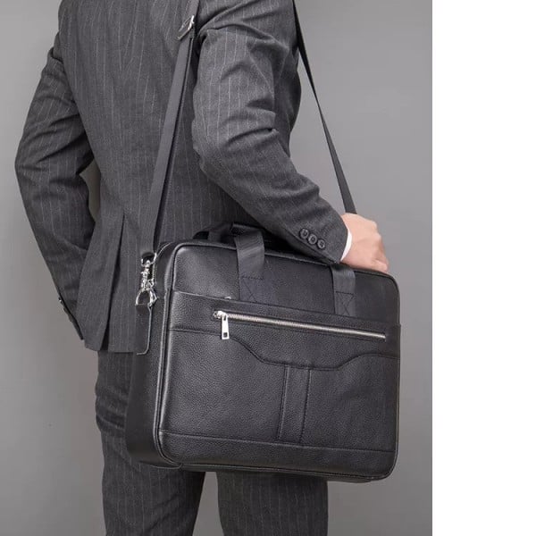 Servieta Andy GT1310 Piele Naturală Laptop Negru - imagine 8