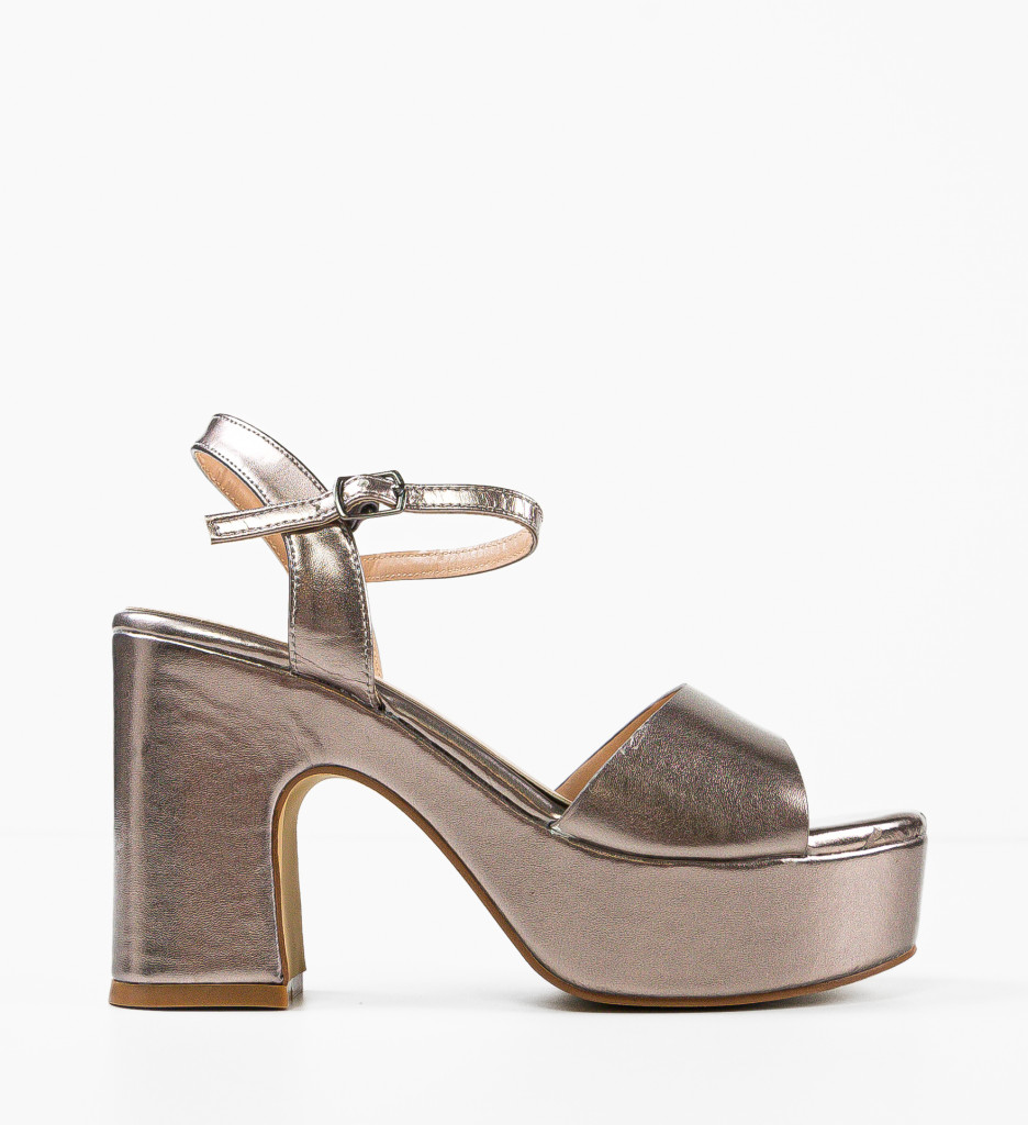 Sandale Mamyat Gri cu Toc - Eleganță Modernă - imagine 4