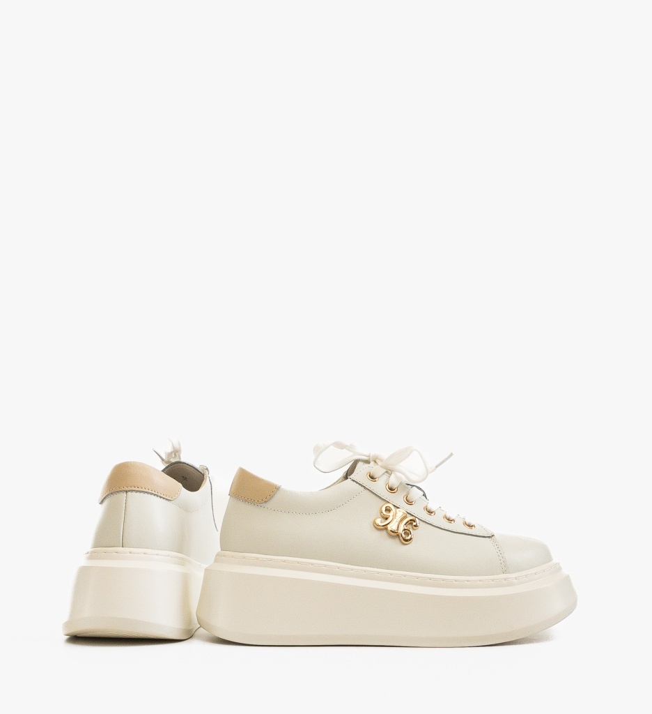 Sneakers Dama Nobless Albi - Confort și Stil - imagine 4