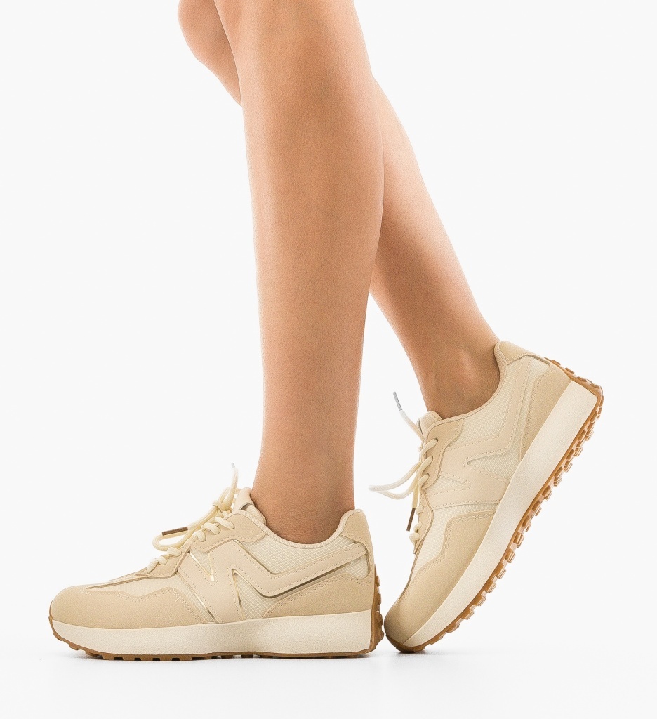 Sneakers Sharad Bej | Confort & Stil Modern - imagine 2