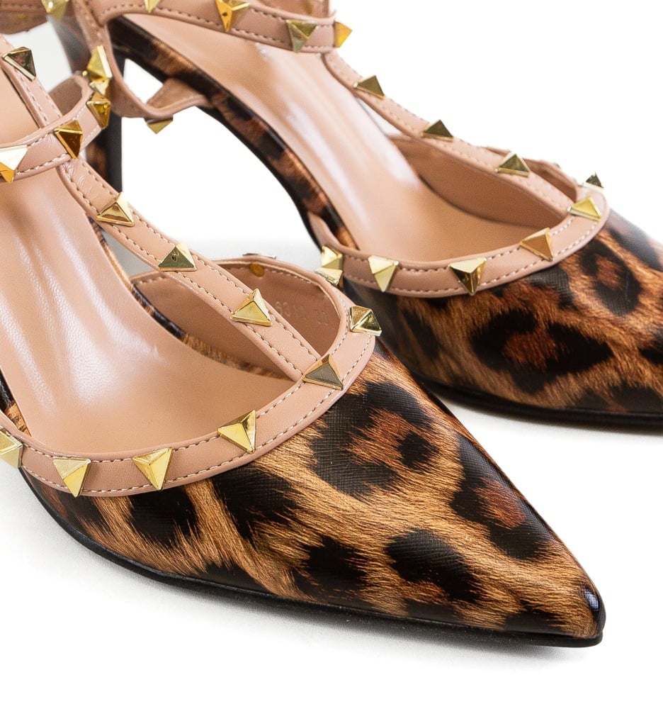 Pantofi Dama Huberta Print Eleganți - imagine 4