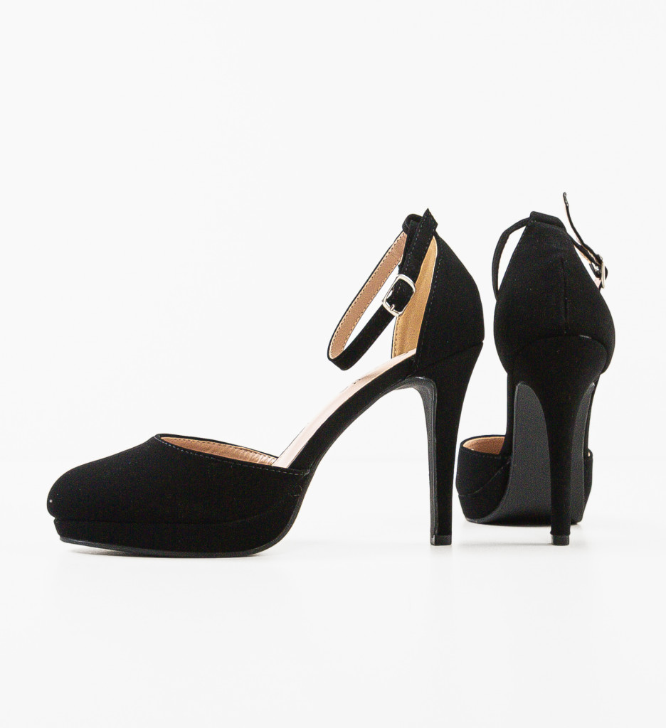 Pantofi Dama Cryst Negri | Toc Elegante