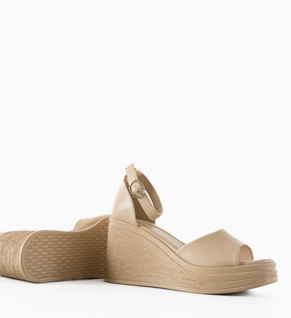 Sandale Platforme Dama Bej - Stil si Confort - imagine 8