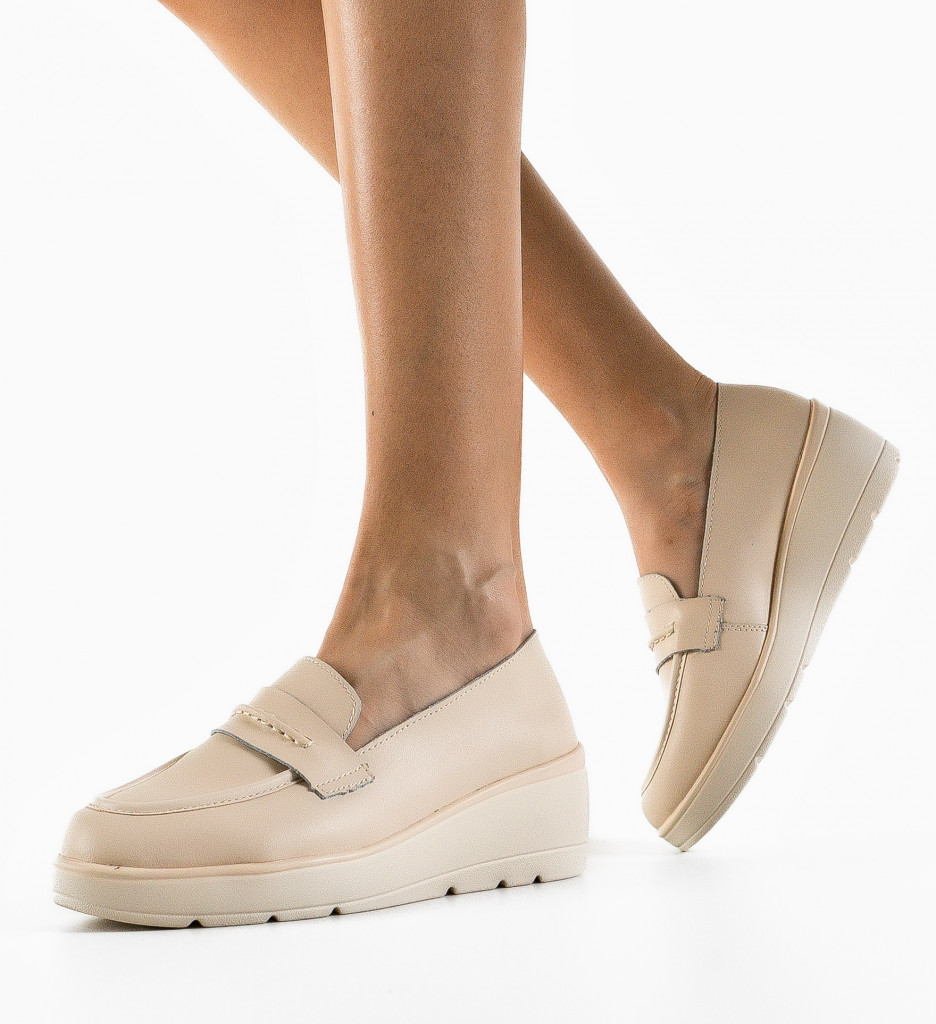 Pantofi Casual Teyana Bej | Confort și Stil - imagine 3