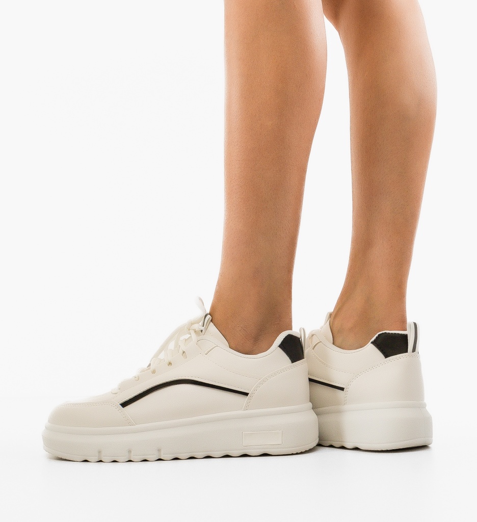 Sneakers Dama Elys Albi - Confort și Stil - imagine 4