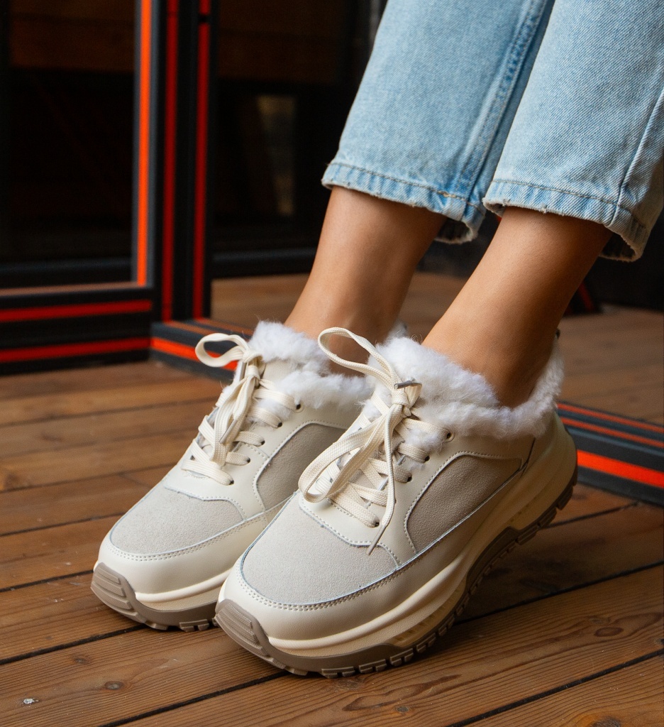 Sneakers Dama Bej Jahe | Confort & Stil - imagine 4