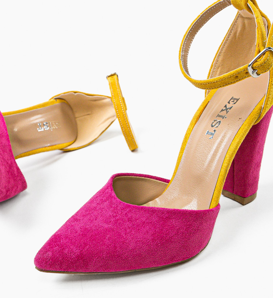 Pantofi dama Gizmo Fuchsia cu toc elegant - imagine 8