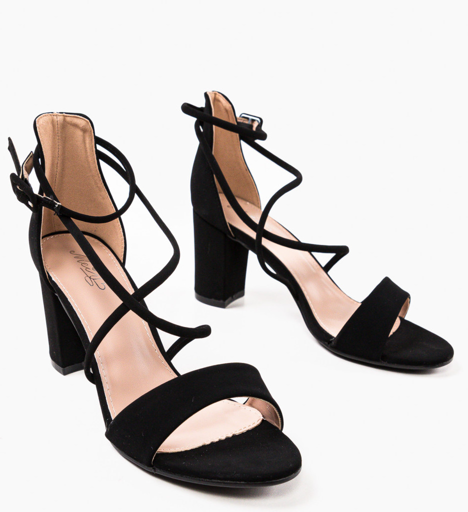 Sandale Dama Negre cu Toc - Eleganță și Stil