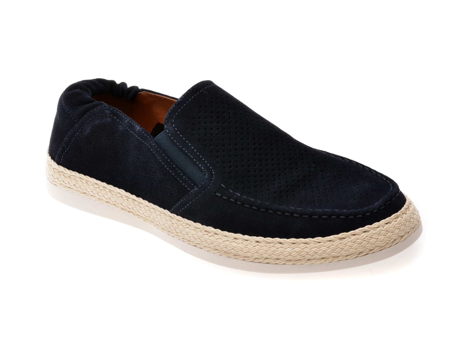 Mocasini EPICA bleumarin din piele intoarsa