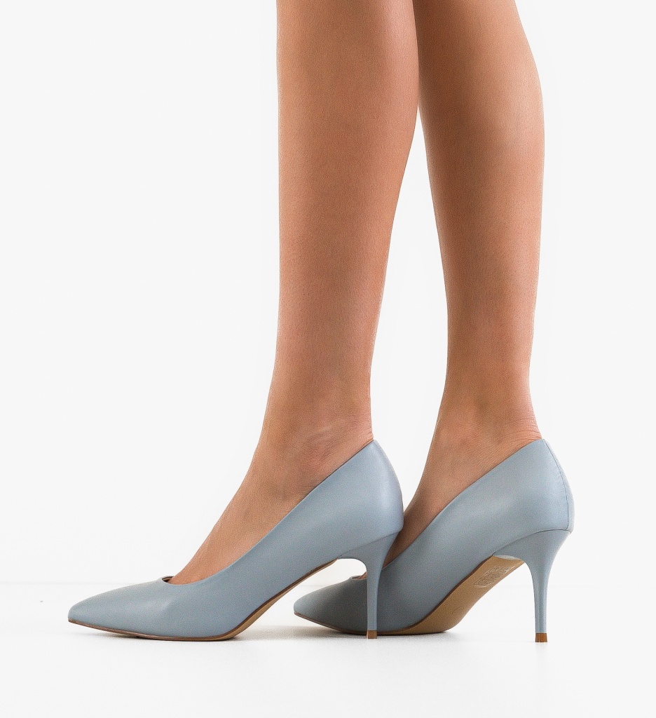 Pantofi Stiletto Adra Albaștri Eleganți - imagine 2