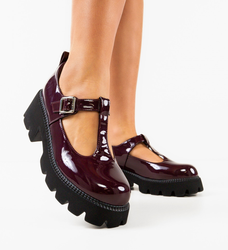 Pantofi Casual Dama Grena Longina - Eleganță Zilnică - imagine 2