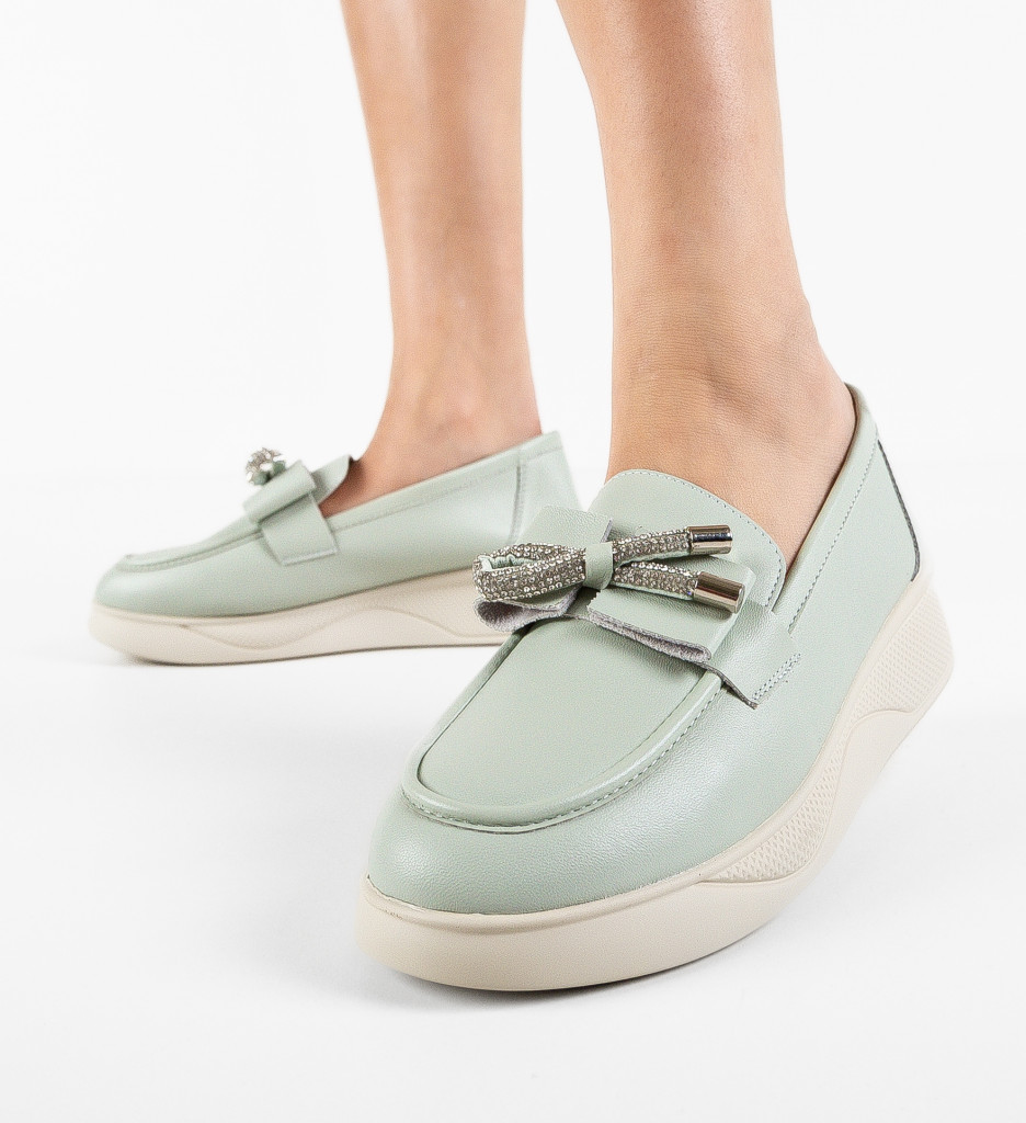 Pantofi Casual Dama Eacona Verzi | Confort și Stil - imagine 5