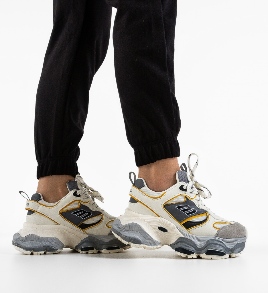 Sneakers Dama Galata Gri - Confort Urban - imagine 3
