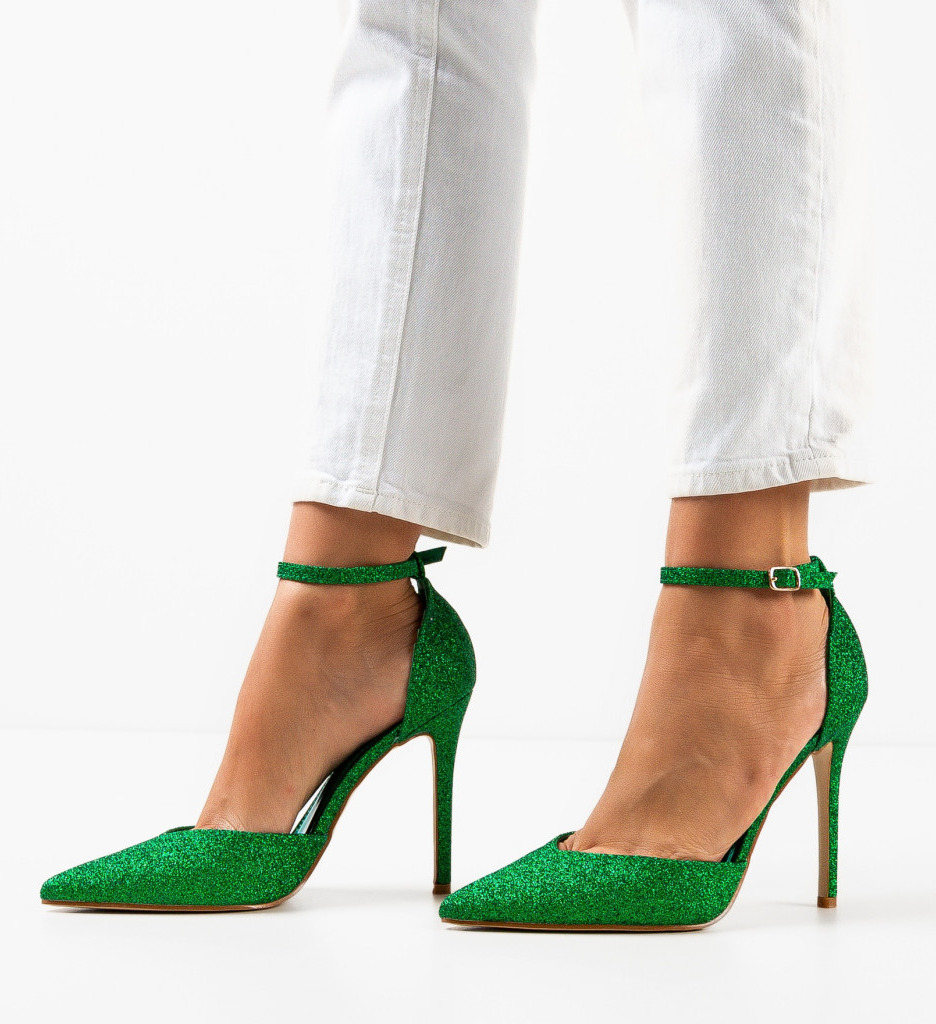 Sofly Pantofi cu Toc Verzi | Eleganță Asigurată - imagine 2