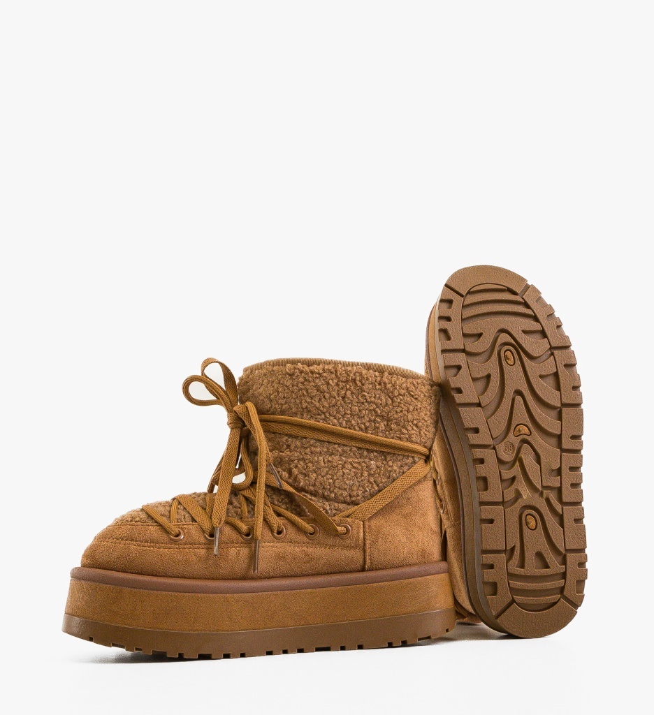 Ghete Dama Safine Camel Elegante și Confortabile - imagine 2