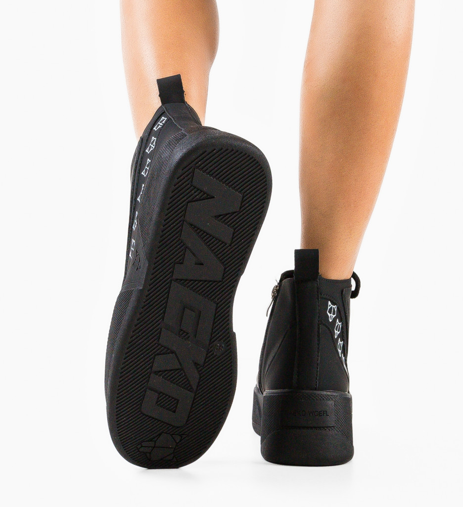 Sneakers Dama Piret Negri | Confort și Stil